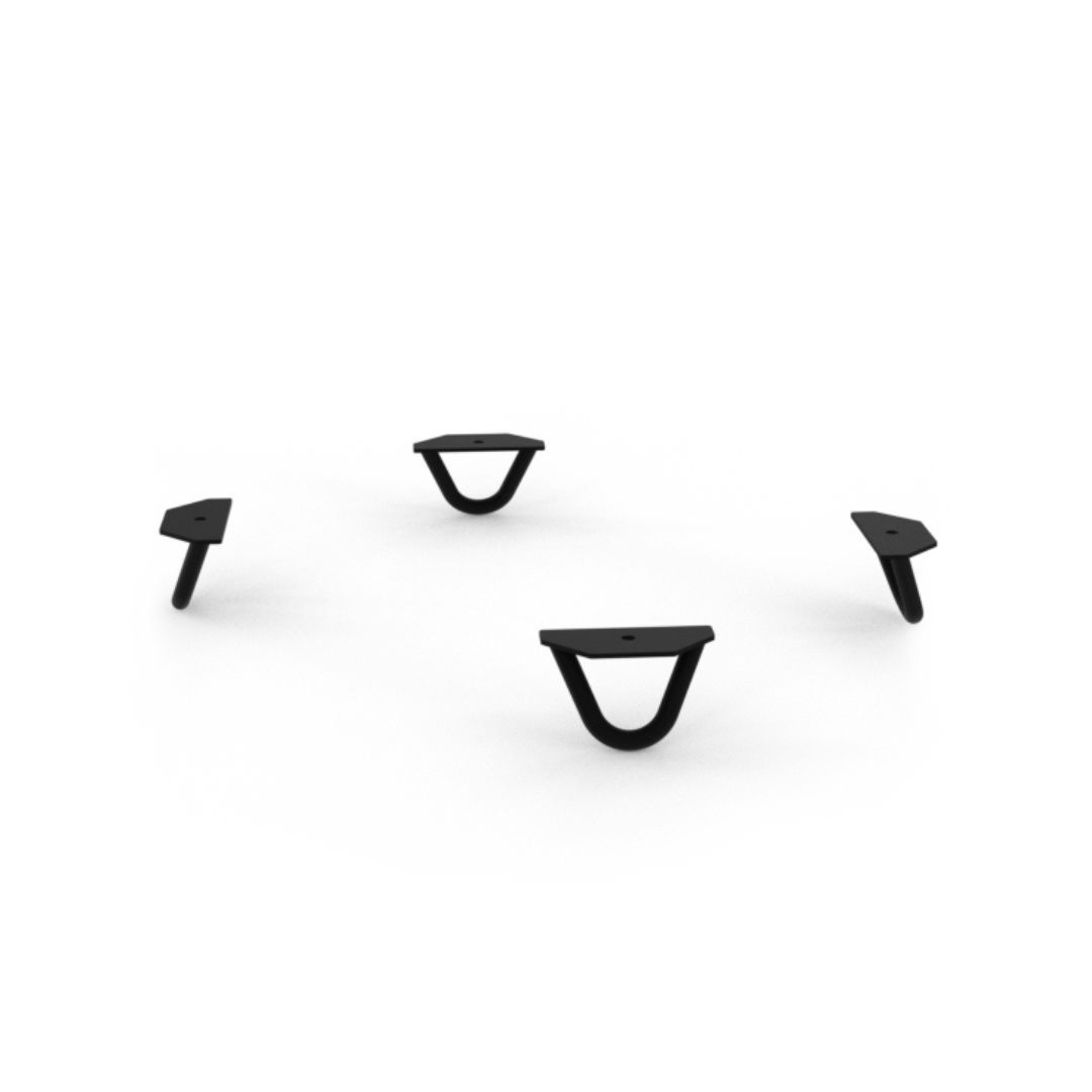 Metal Hairpin Feet for Donut Elevated Cat Bed - Black - Pack of 4
