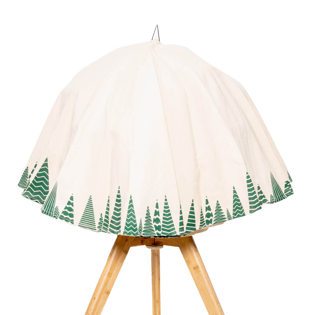 Geo Bird Cage Cover - Nordic Green