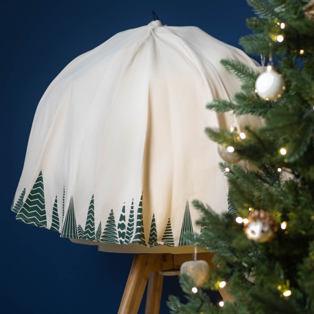 Geo Bird Cage Cover - Nordic Green