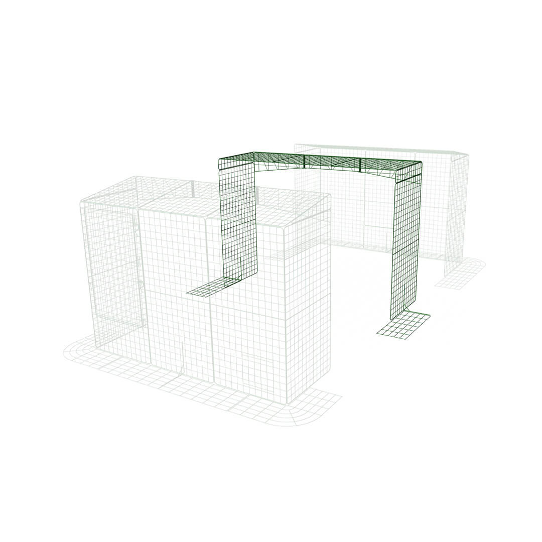 Extension for Zippi Rabbit Run with Roof and Skirt - Double Height 3 x 2 to 3 x 3