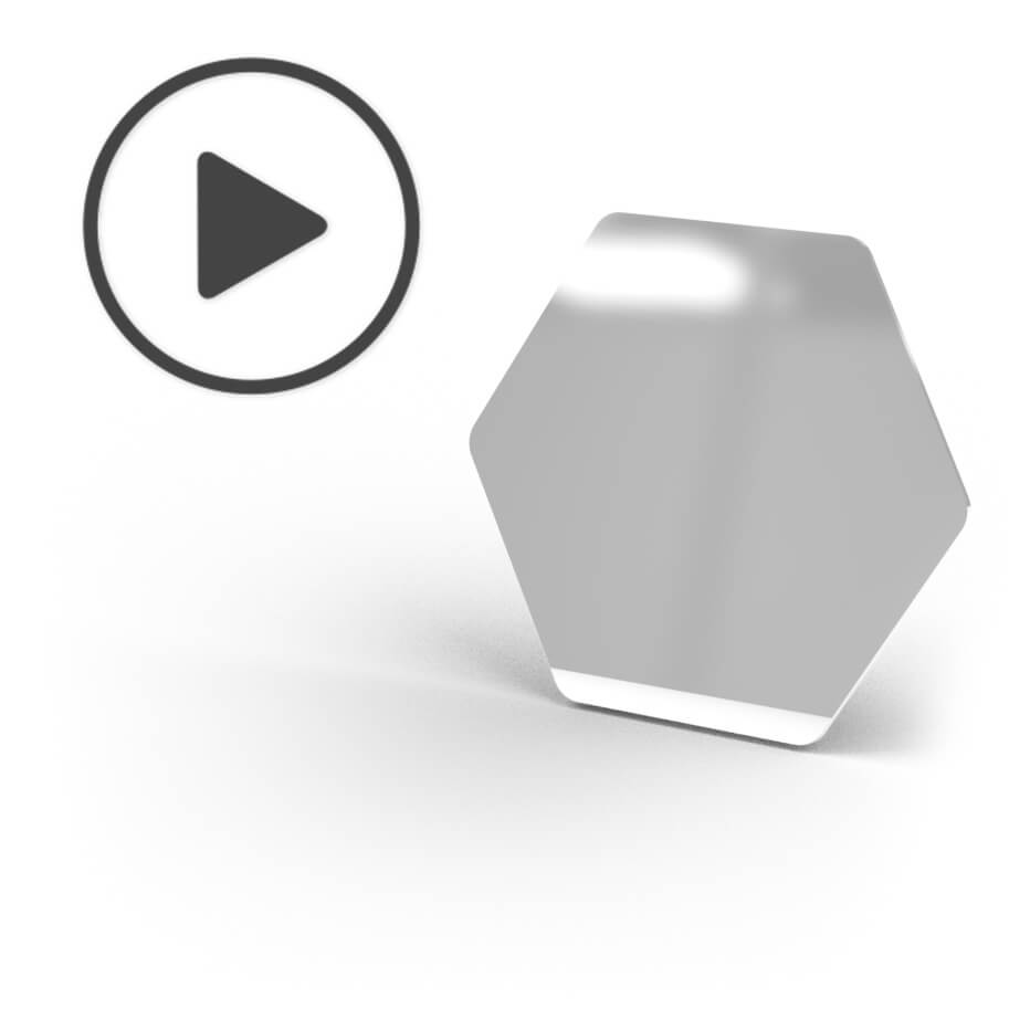 Geo Bird Mirror - Hexagon Shape