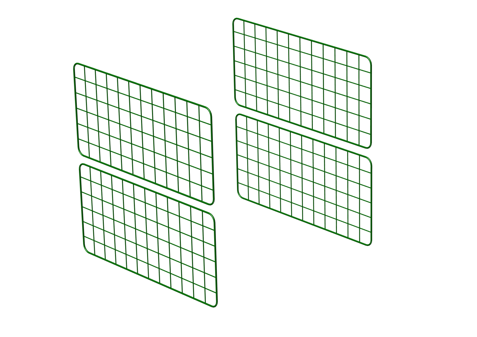 Zippi Guinea Pig Run Extension Panels - Half Height - Pack of 4