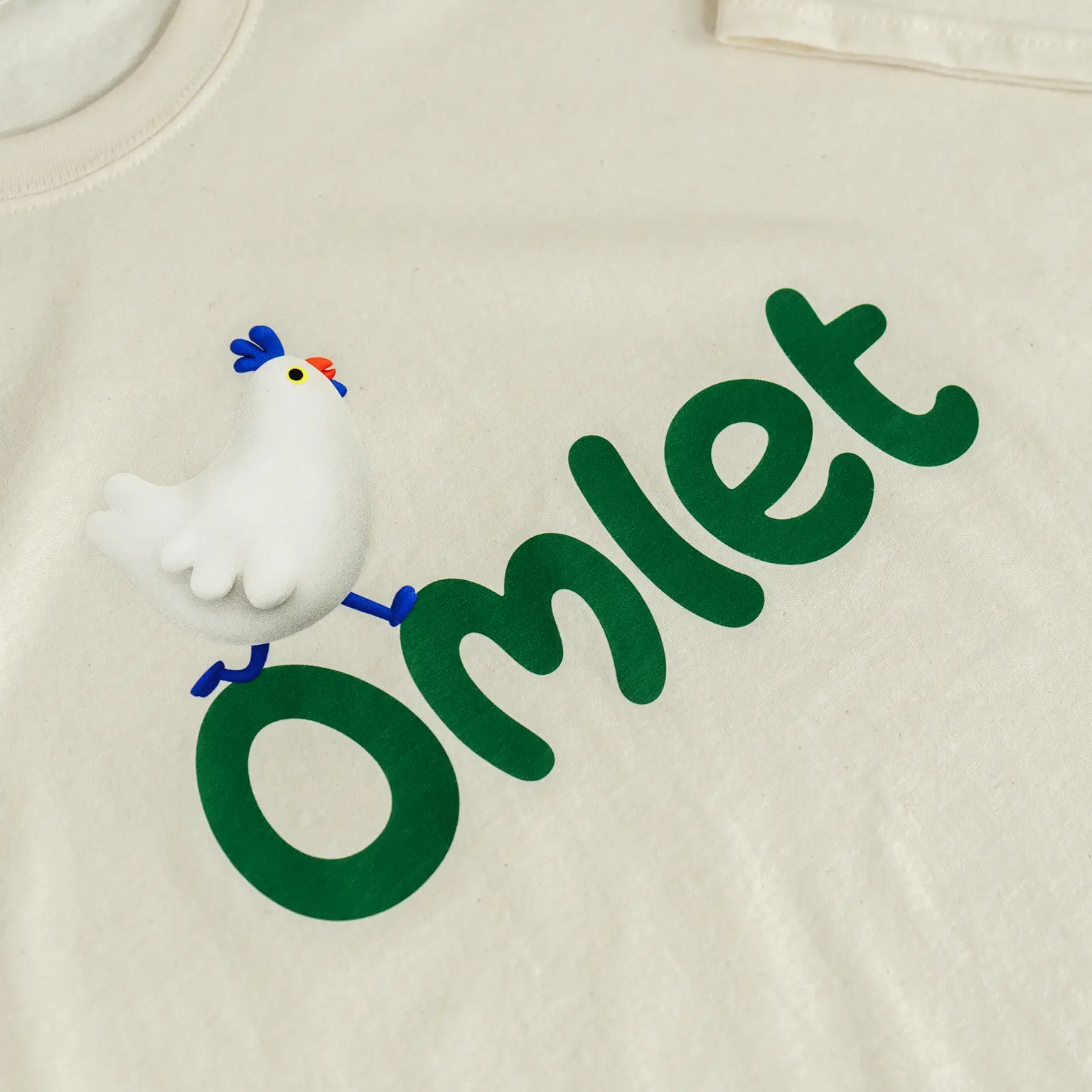 Omlet T-shirt Beige - S