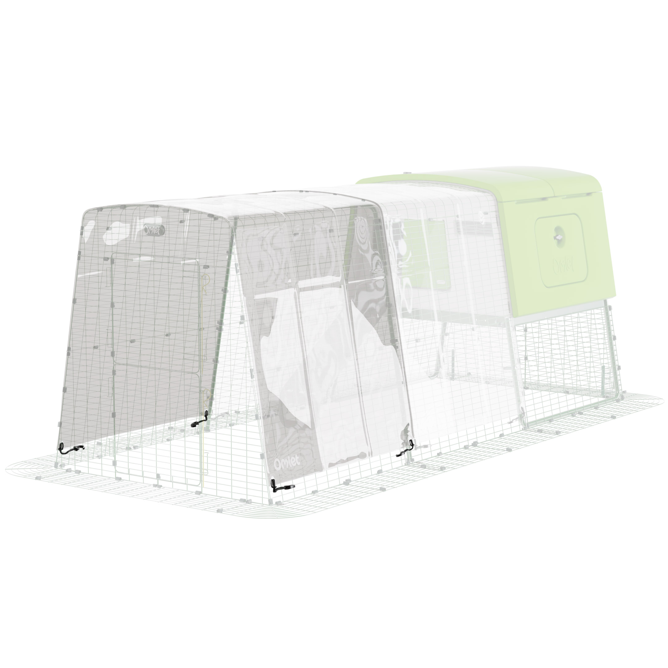 Clear Extension Tarp with Gutter Edge for Eglu Cube - Full Run