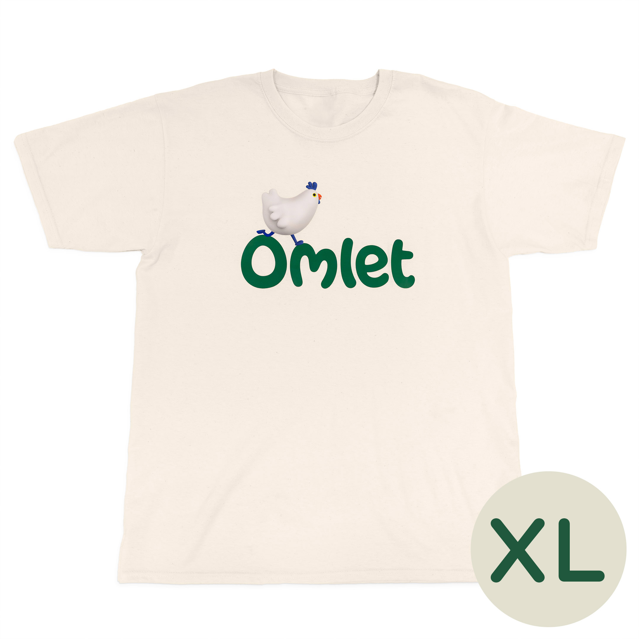 Omlet T-shirt Beige - XL