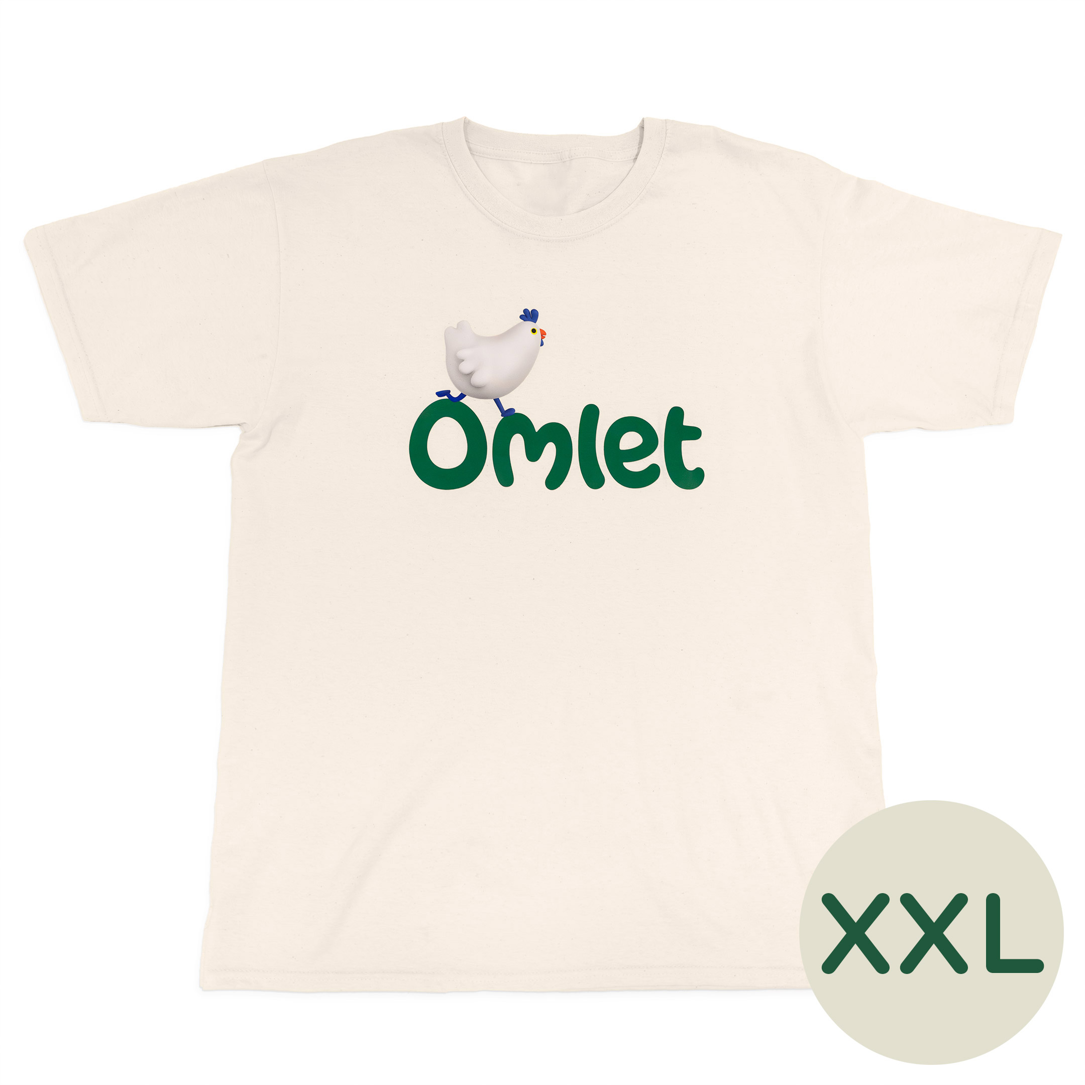 Omlet T-shirt Beige - XXL