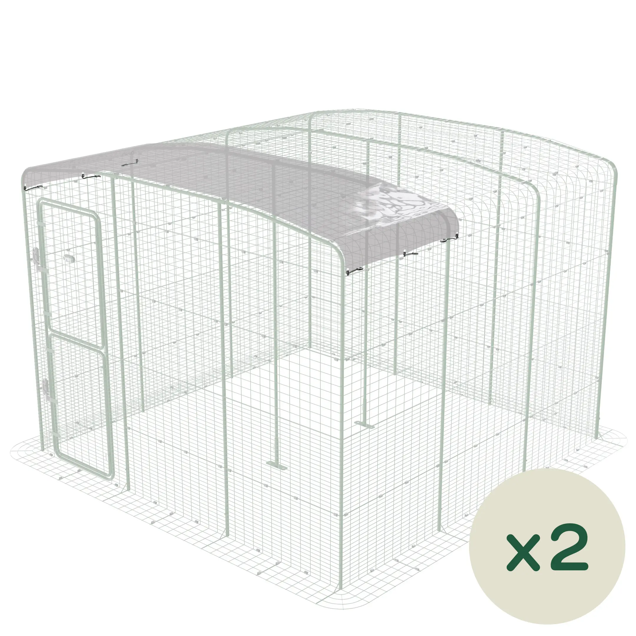 Clear Tarp with Gutter Edge for Walk in Run â 9ft - Twin Pack