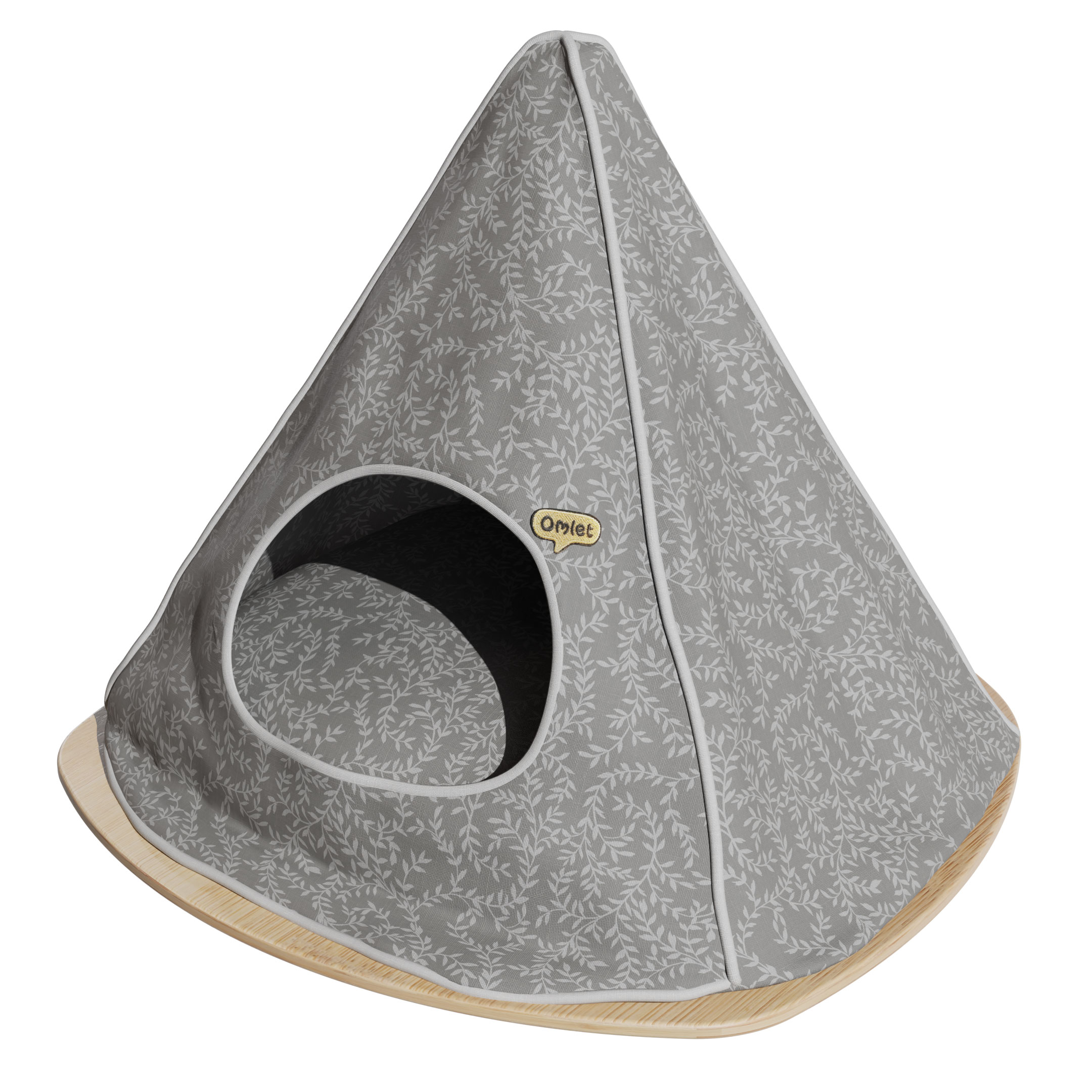 Freestyle - Bamboo Platform with Cat Tipi - Catnip Grey (includes bracket)