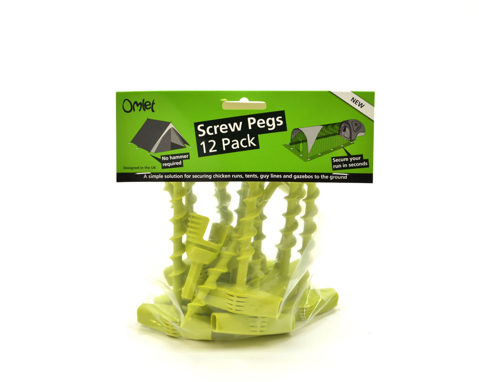 Omlet Screw Pegs - 12 Pack