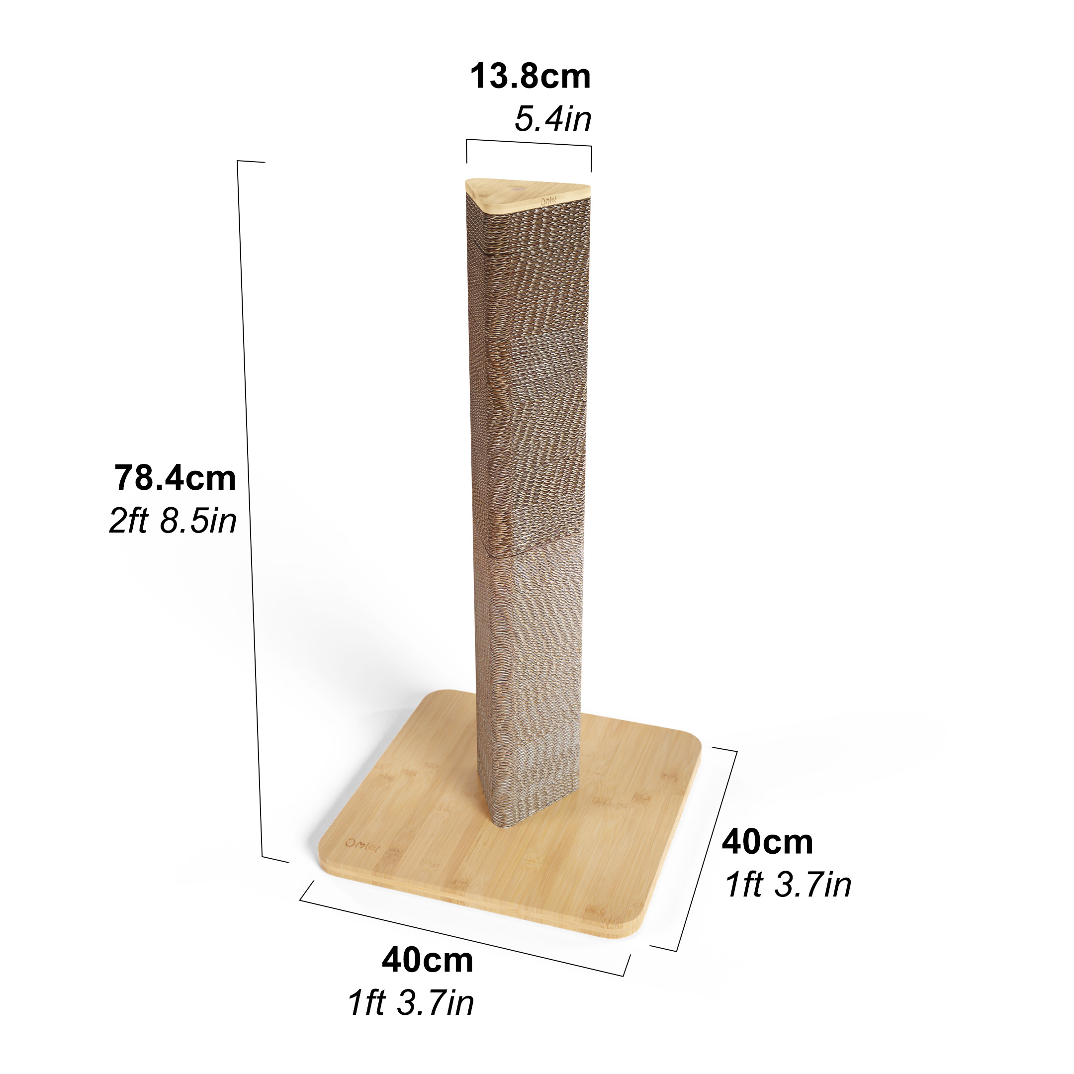 Refillable Cardboard Cat Scratching Post - Tall