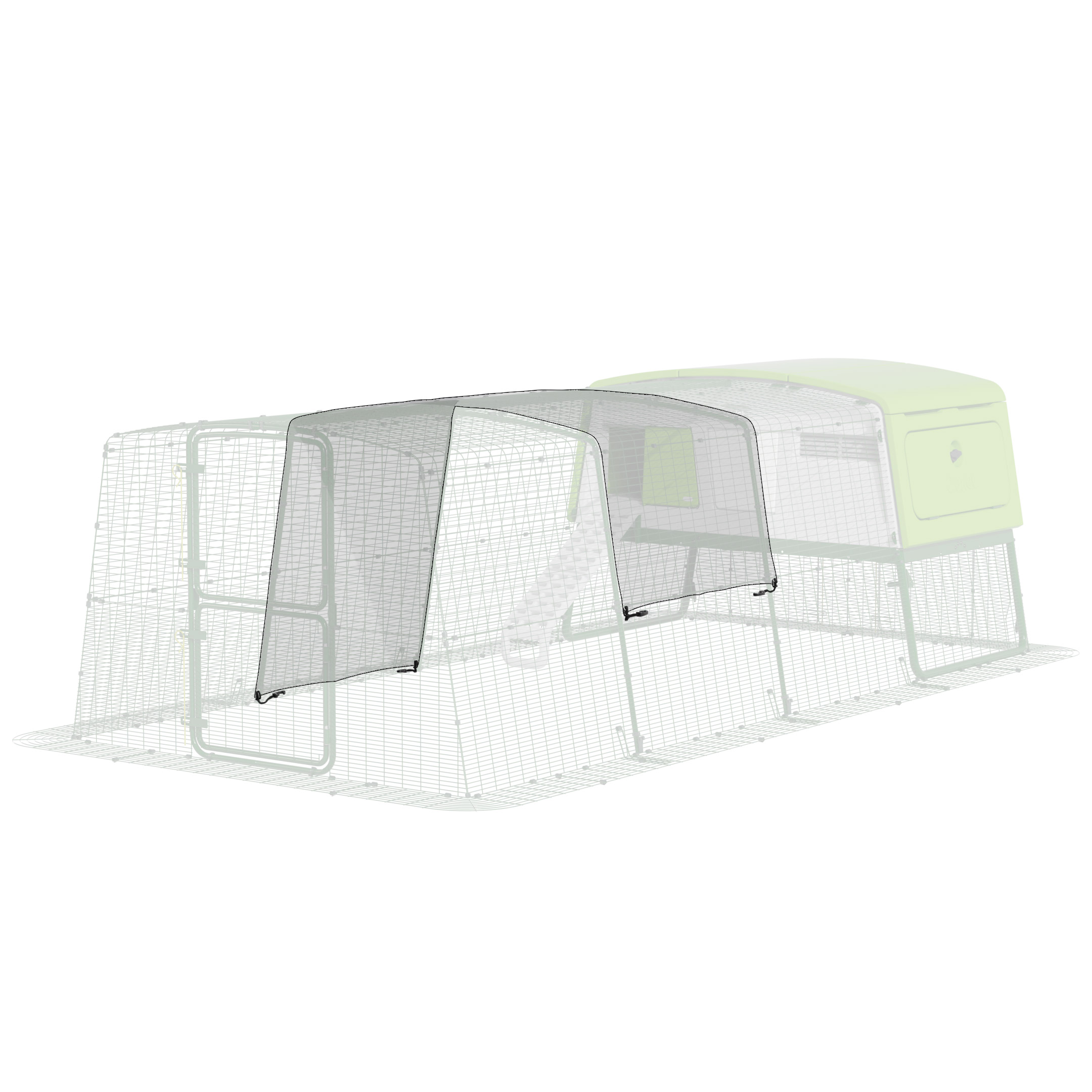 Clear Extension Tarp with Gutter Edge for Eglu Pro - 2/3 Run