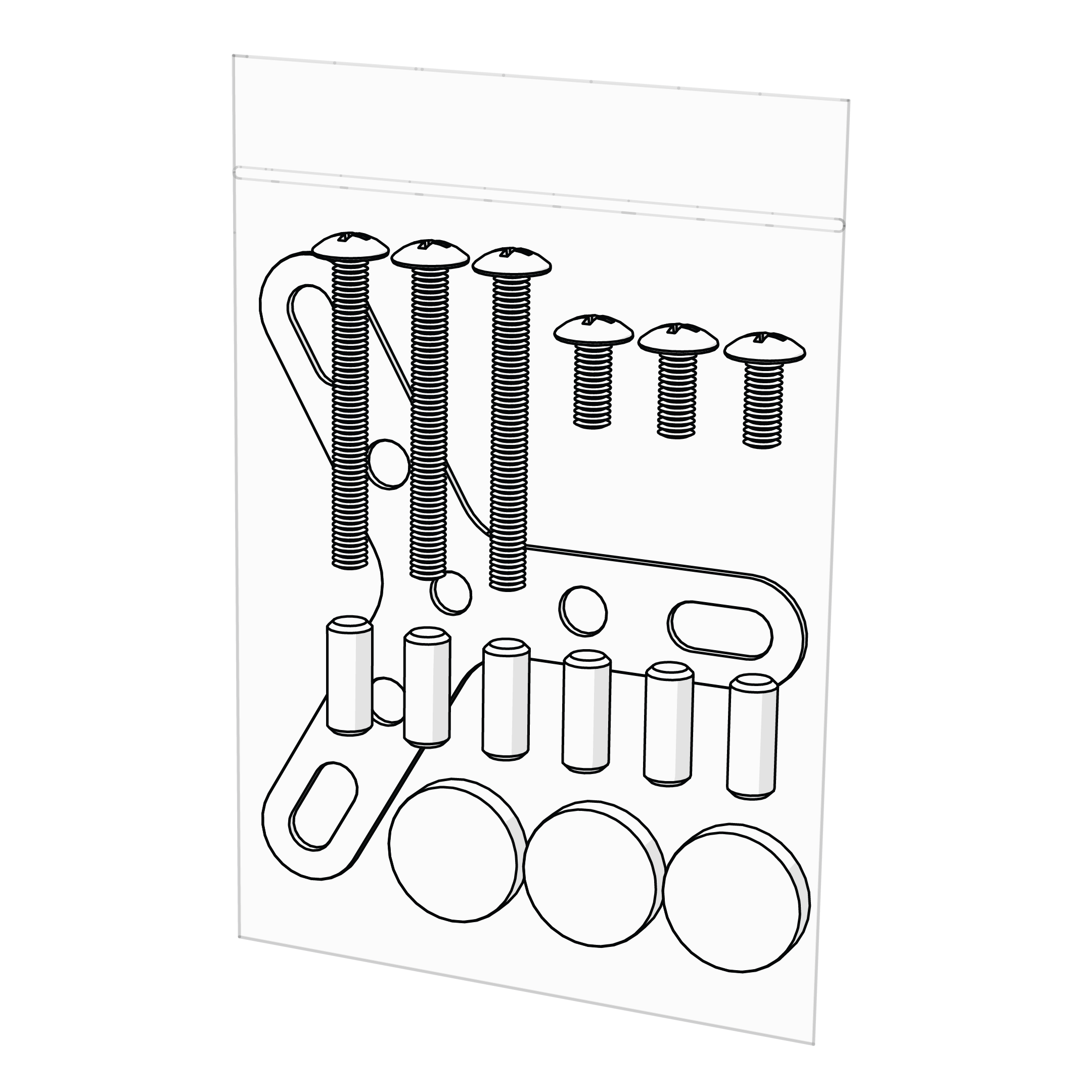 Geo Bird Cage - Wooden Stand Fixings Pack