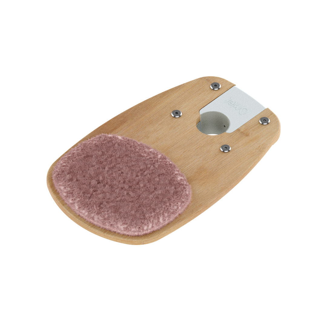 Freestyle - Bamboo Step with Faux Sheepskin Pink Cushion (includes bracket)