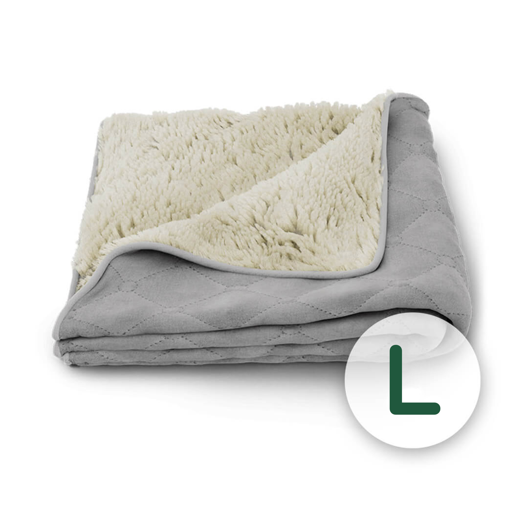 Super Soft Cat Blanket Large - Grey and Cream