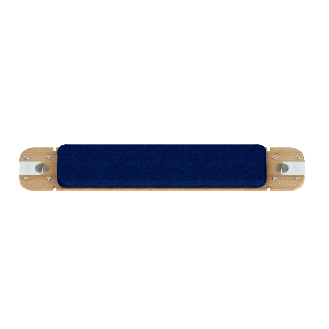 Freestyle - Bamboo Bridge with Woven Blue Cushion (includes brackets)
