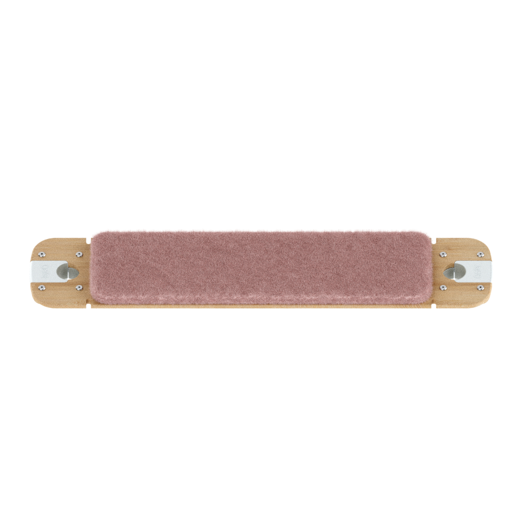 Freestyle - Bamboo Bridge with Faux Sheepskin Pink Cushion (includes brackets)